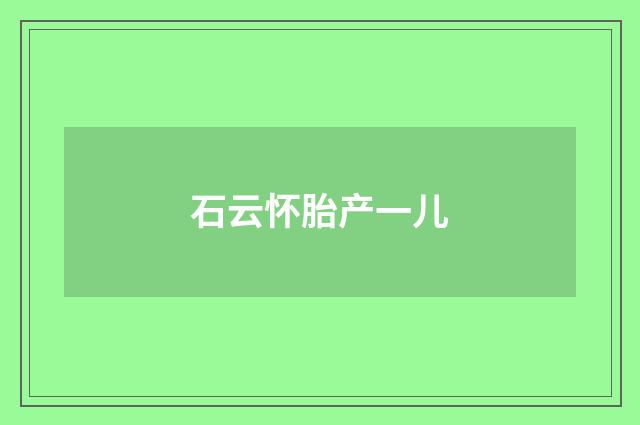 石云怀胎产一儿
