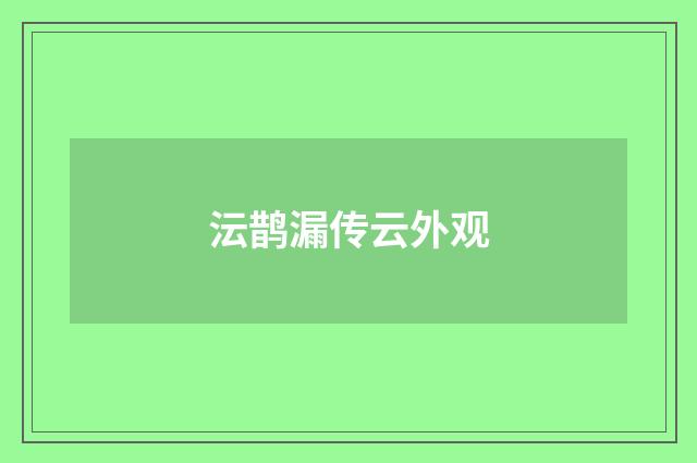沄鹊漏传云外观