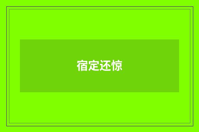 宿定还惊