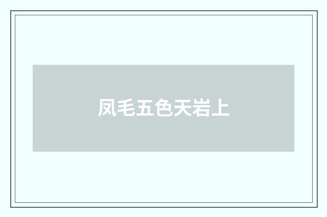 凤毛五色天岩上