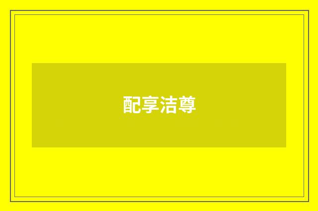 配享洁尊