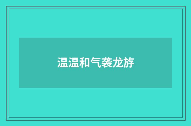 温温和气袭龙斿