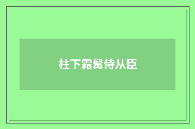 柱下霜髯侍从臣