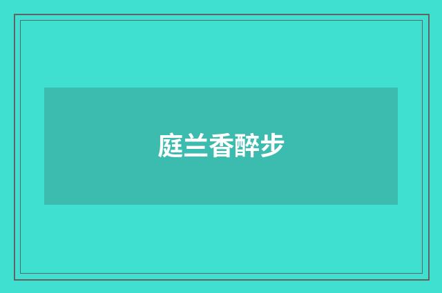 庭兰香醉步