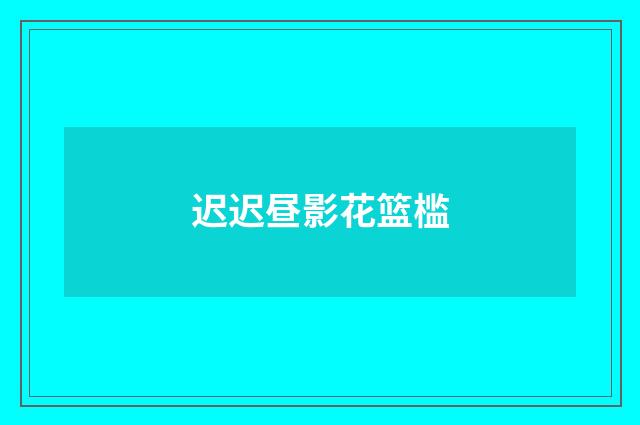 迟迟昼影花篮槛