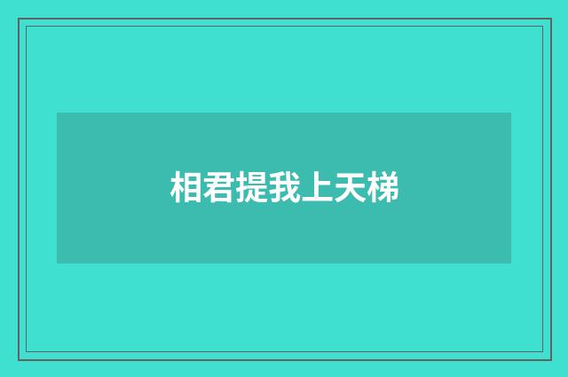 相君提我上天梯