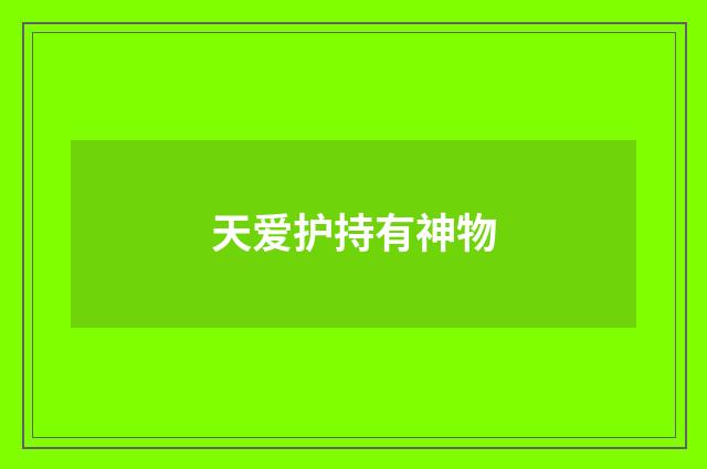 天爱护持有神物