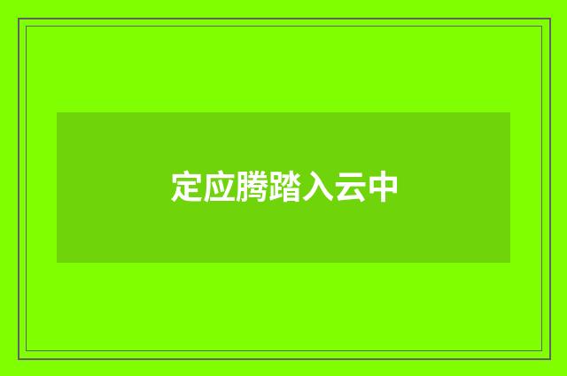 定应腾踏入云中