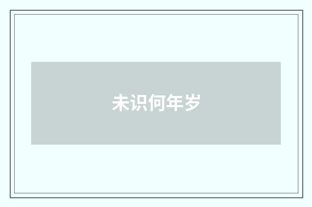 未识何年岁