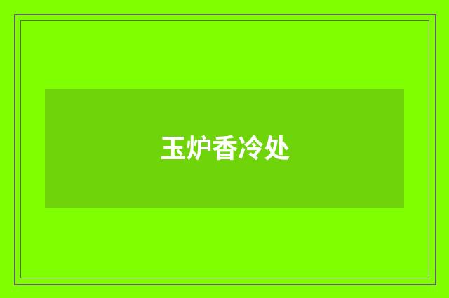 玉炉香冷处