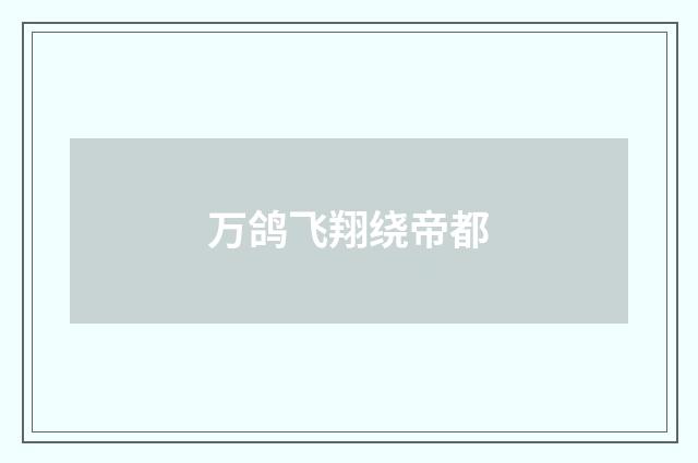 万鸽飞翔绕帝都