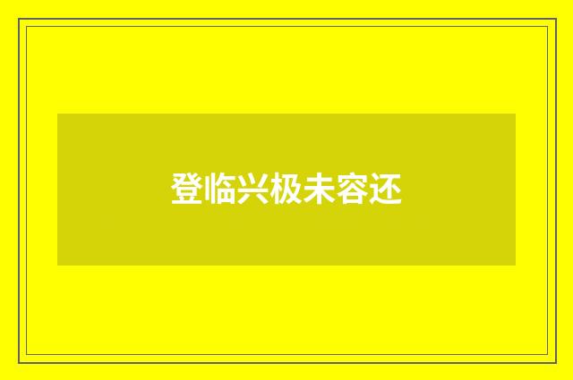 登临兴极未容还