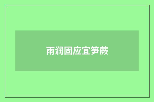 雨润固应宜笋蕨