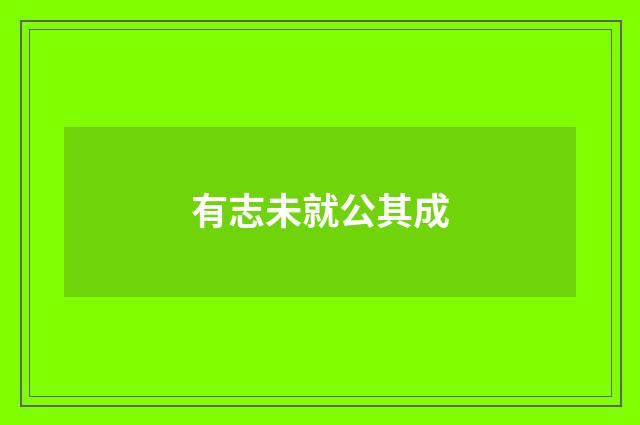 有志未就公其成