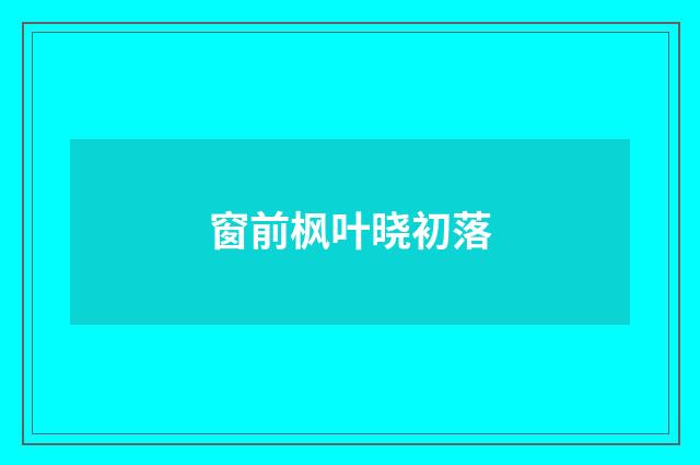 窗前枫叶晓初落