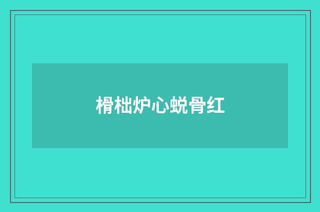 榾柮炉心蜕骨红