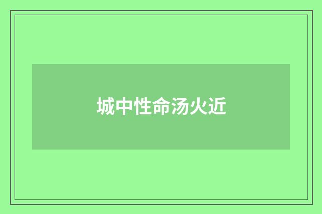 城中性命汤火近