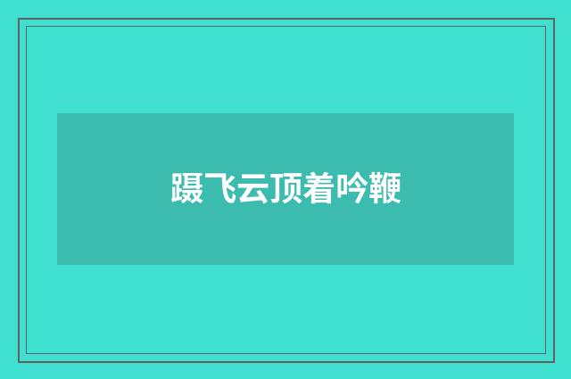 蹑飞云顶着吟鞭