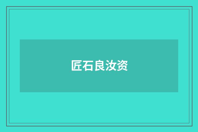 匠石良汝资