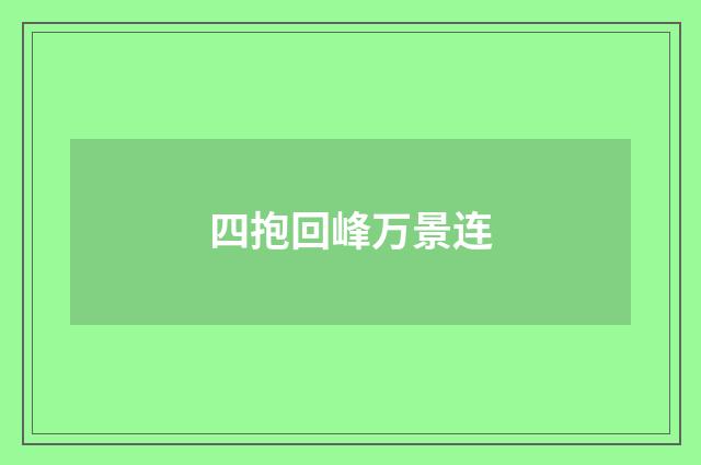 四抱回峰万景连