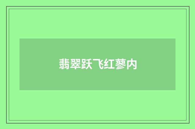 翡翠跃飞红蓼内