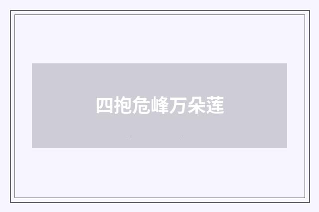 四抱危峰万朵莲
