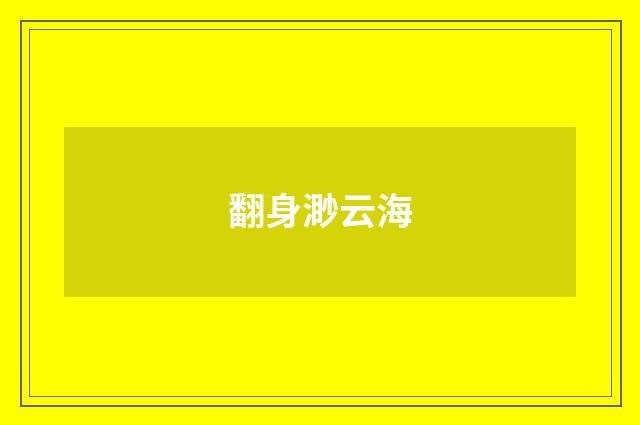 翻身渺云海