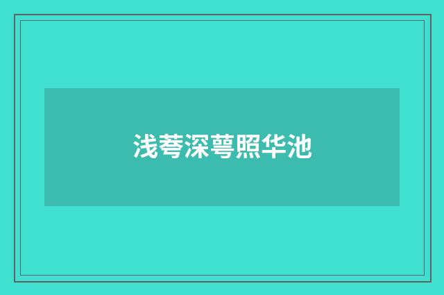 浅荂深萼照华池