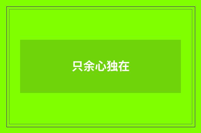 只余心独在