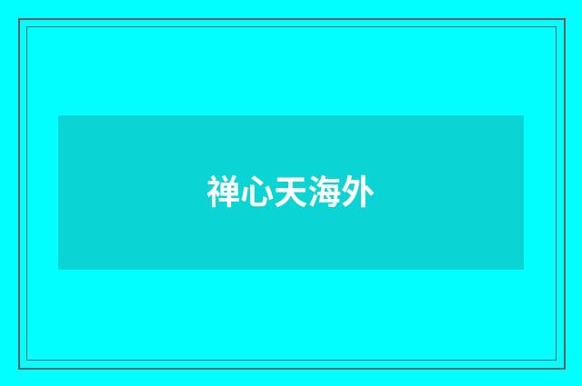 禅心天海外