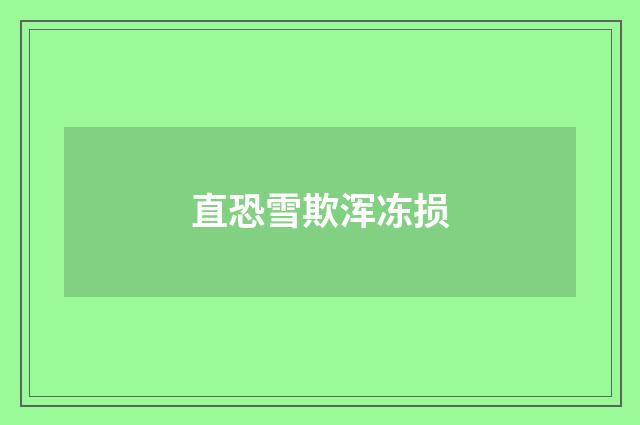 直恐雪欺浑冻损