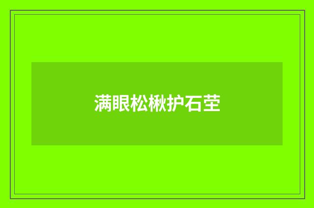 满眼松楸护石茔