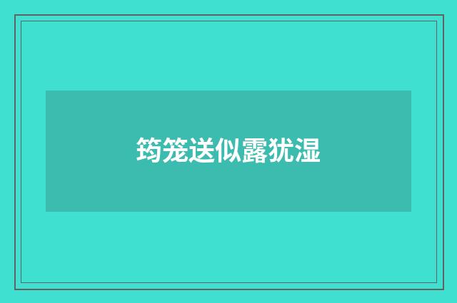 筠笼送似露犹湿