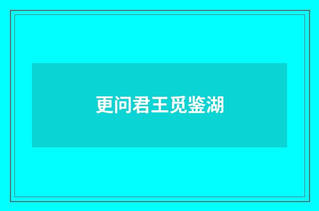 更问君王觅鉴湖