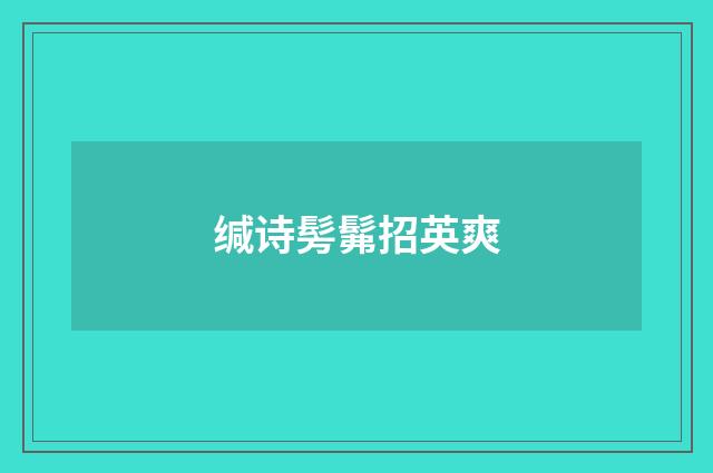 缄诗髣髴招英爽