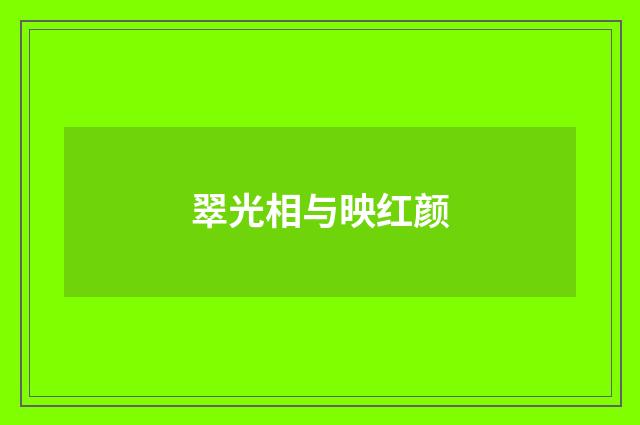 翠光相与映红颜