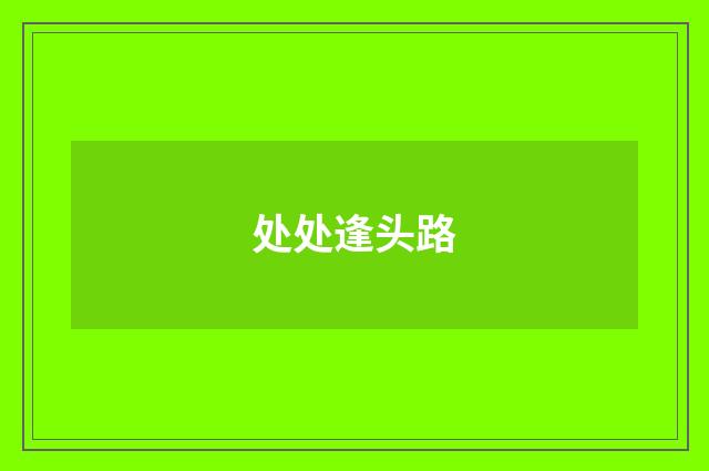 处处逢头路