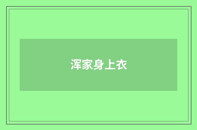 浑家身上衣