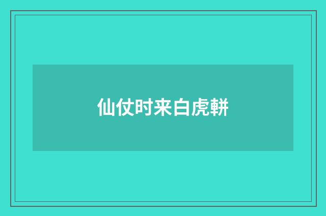 仙仗时来白虎軿