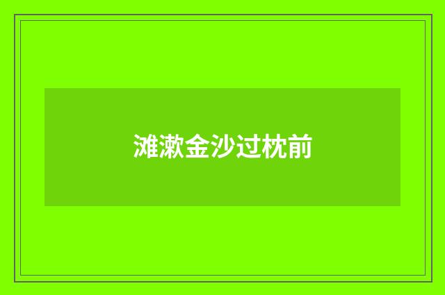 滩漱金沙过枕前