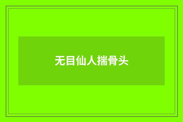 无目仙人揣骨头