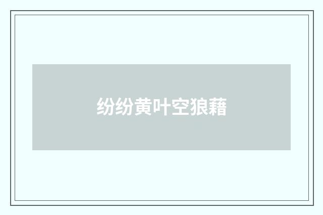 纷纷黄叶空狼藉