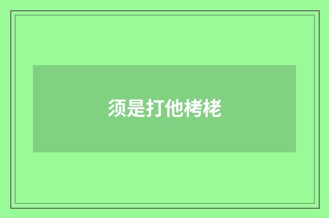 须是打他栲栳