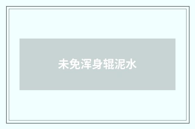 未免浑身辊泥水