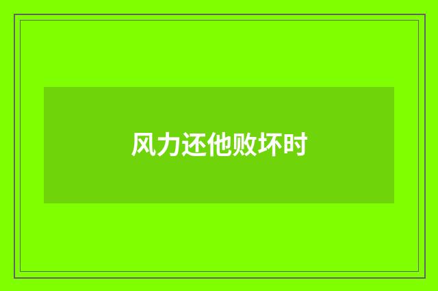 风力还他败坏时