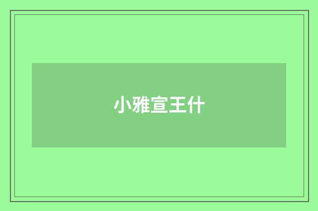 小雅宣王什