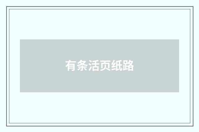 有条活页纸路
