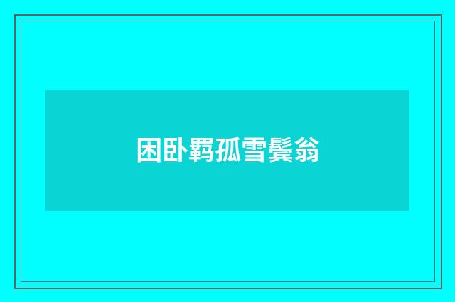 困卧羁孤雪鬓翁