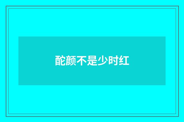 酡颜不是少时红