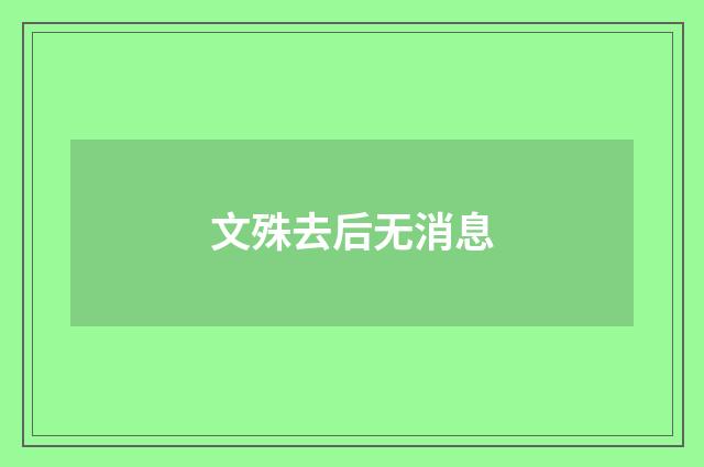 文殊去后无消息